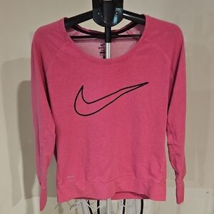 Nike Pink Sweatshirt with Black Logo